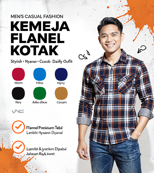 Kemeja Flanel Kotak