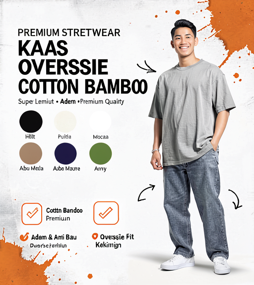 Kaos Oversize Cotton Bamboo